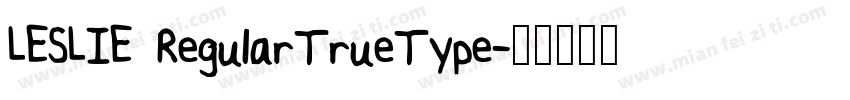 LESLIE RegularTrueType字体转换